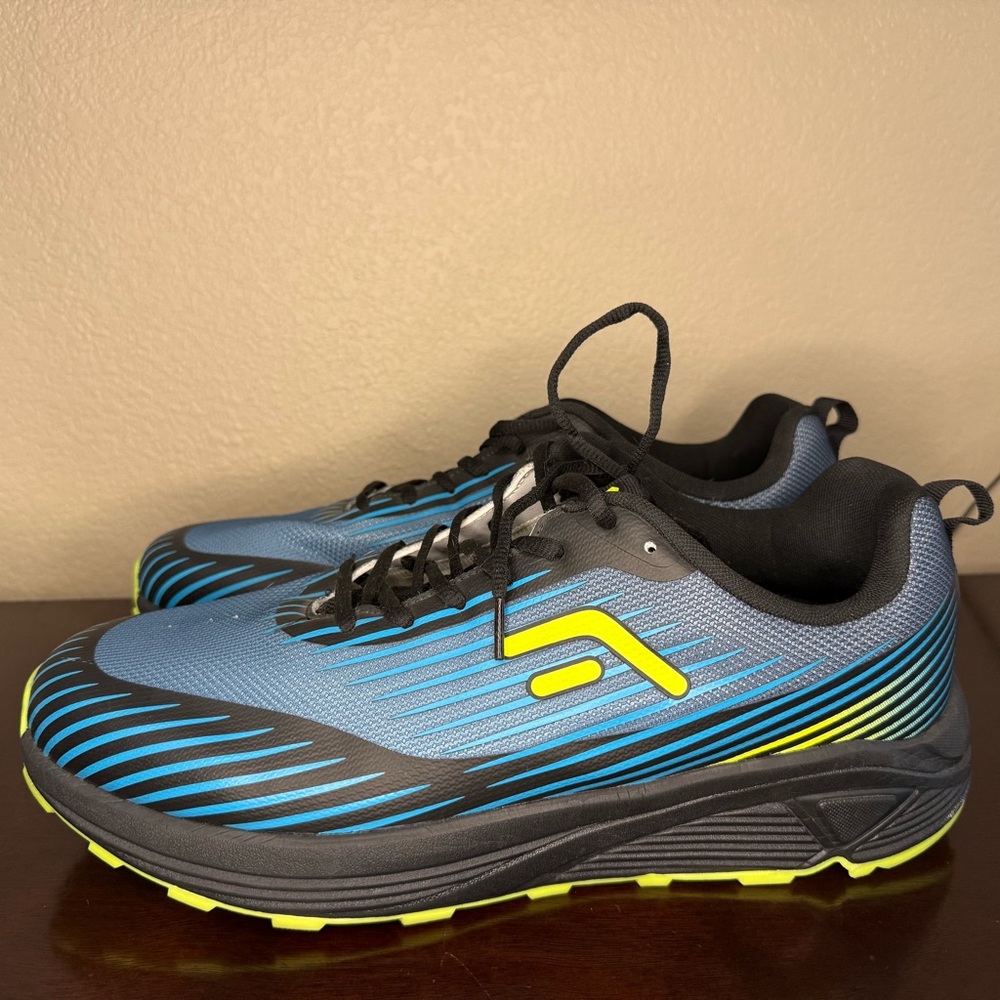 Fitville Men's Athletic Shoes in Blue and Yellow Sz 15W